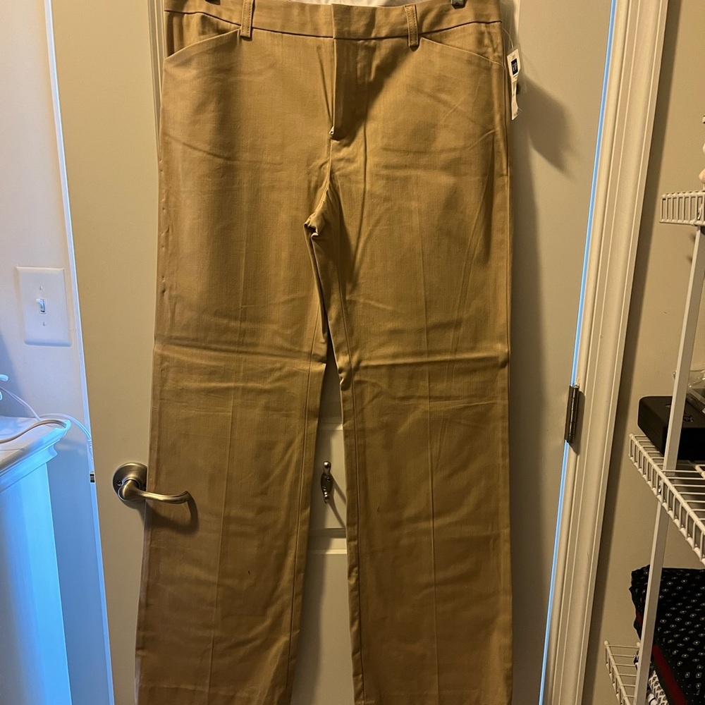 NEW Gap 12 long khaki workpant women